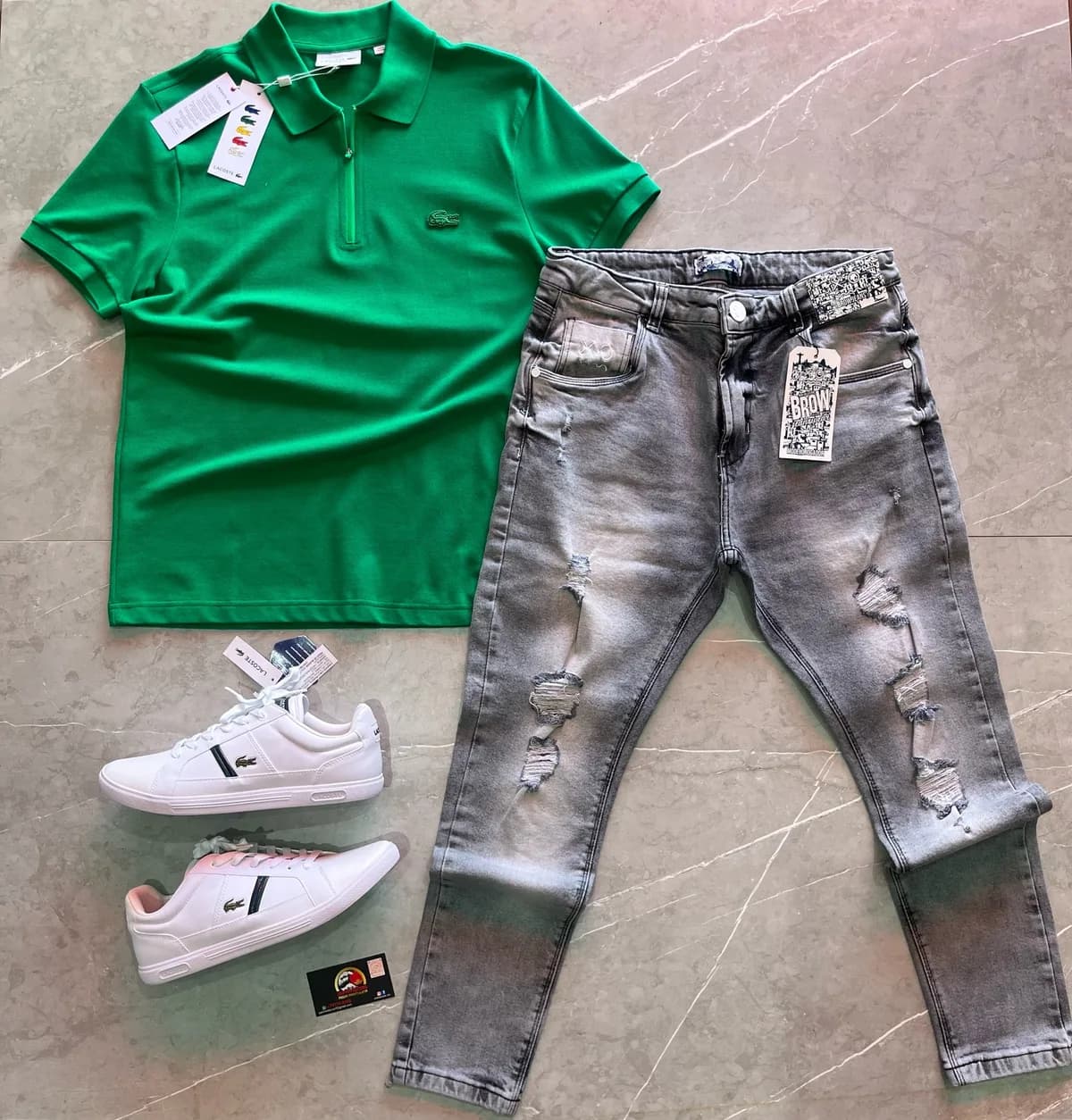 Polo Lacoste verde, foto 1 de 2